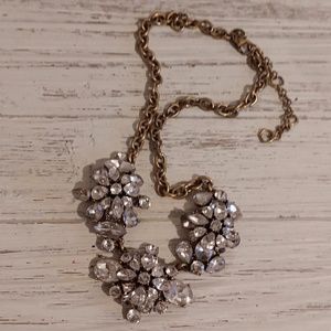 J.Crew clear rhinestone retro elegant statement necklace Bridal special occasion